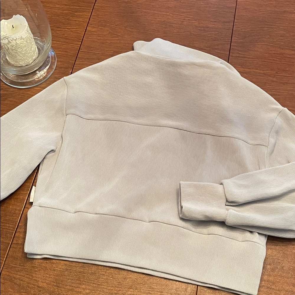 Varley Light Blue Ribbed Pullover - image 6